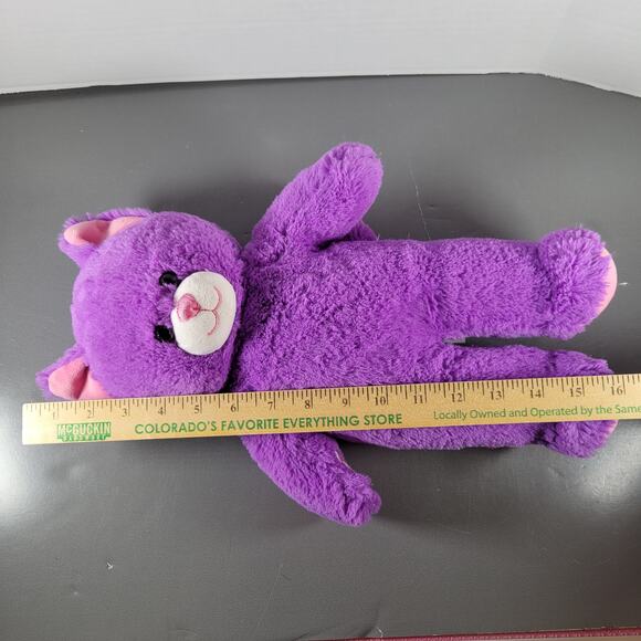 Build-A-Bear Purple Cat 2017, Pink 2011 Teddy Bear Plush Lot 2 Stuffed Animal - Picture 4 of 16